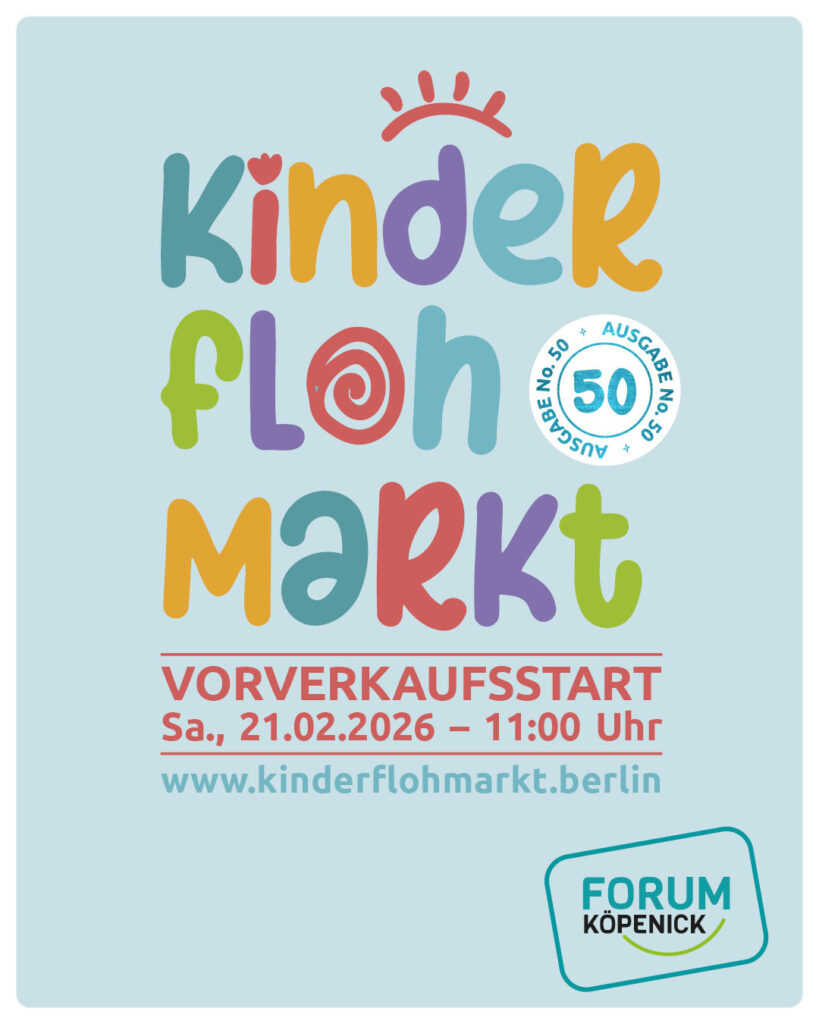 Vorverkaufsstart 50.Kinderflohmarkt Berlin
