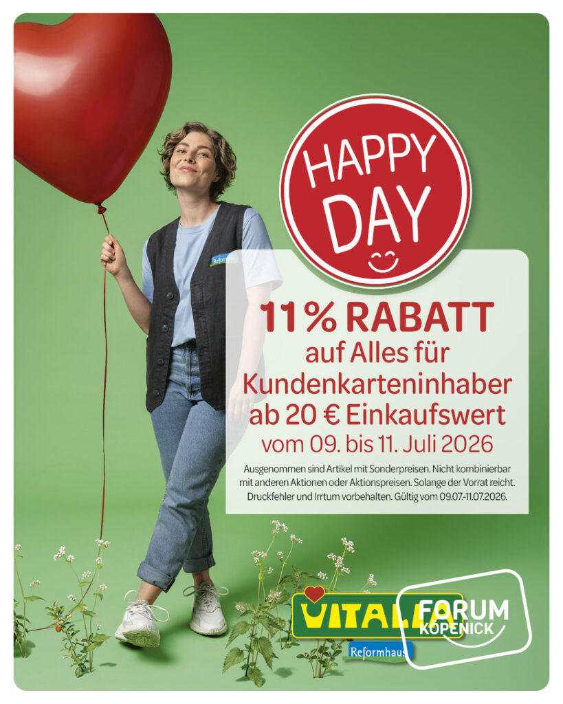 VITALIA Oh Happy Day mit 11 Prozent Rabatt im Forum Köpenick