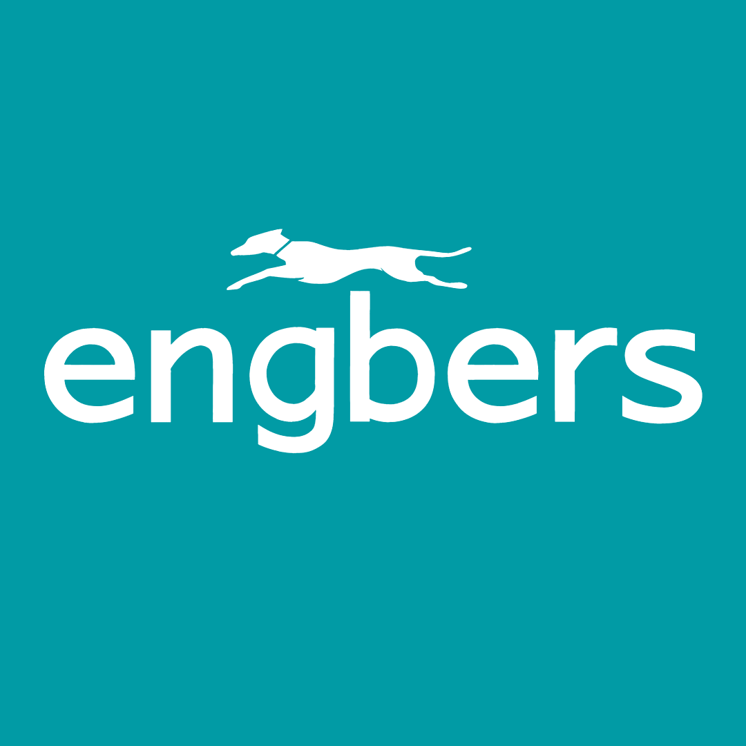 Engbers Logo im Forum Köpenick türkis